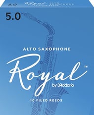 Rico Royal Alto Saxophone Reeds #5 Box of 10 Reeds